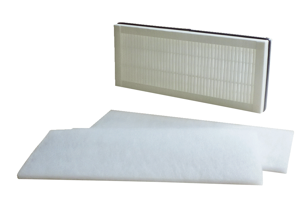 WSF 300-400 IM0014853.PNG Ersatz-Luftfilter für zentrale Lüftungsgeräte WR 300 und WR 400, 2 Stück Filterklasse ISO Coarse 80 % (G4) und 1 Stück Filterklasse ISO ePM1 55 % (F7)