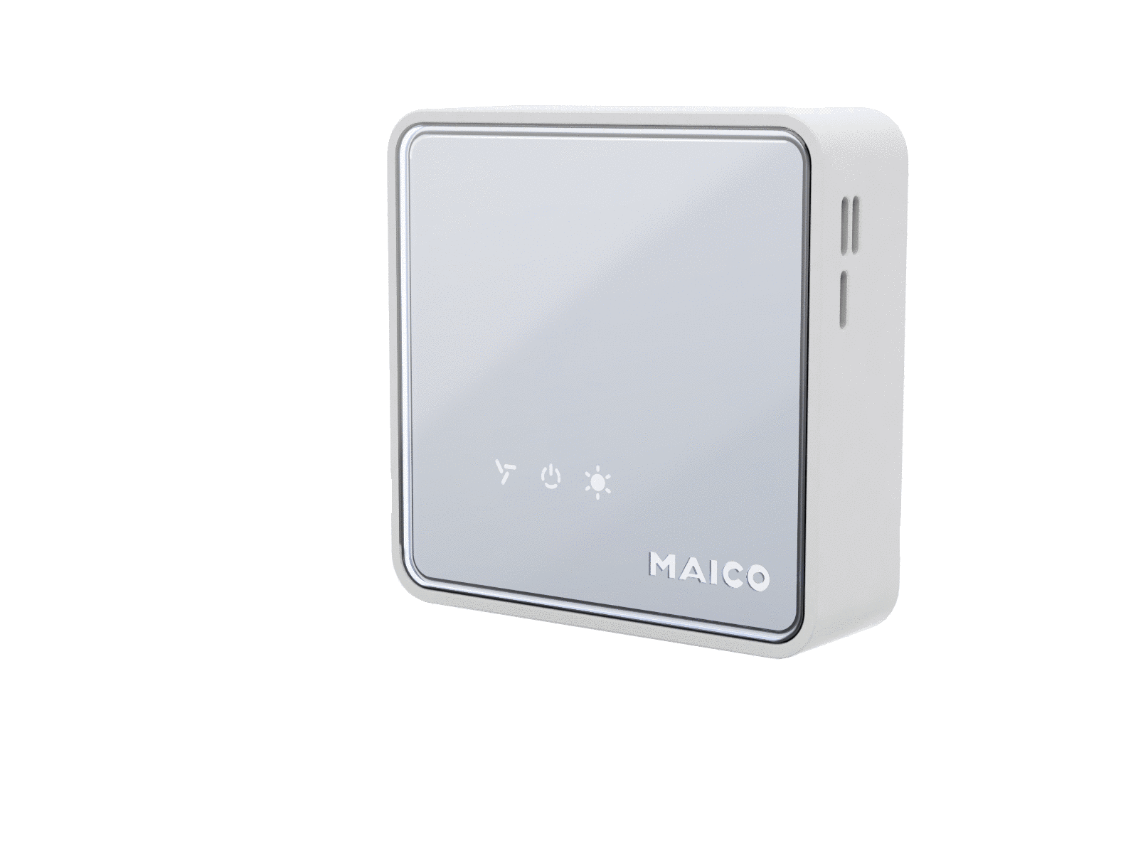 EAQ 10/3 IM0015984.PNG Sensor zur Messung der Luftqualität und der Luftfeuchte mit einem linearen Ausgangssignal von 0-10 V. Für Lüftungsgeräte WS 170 KB.., WR 310/WR 410, WS 320 und WS 470. Zusätzlich kann ein potentialfreier Schaltkontakt, in Abhängigkeit von VOC und Feuchte, genutzt werden.