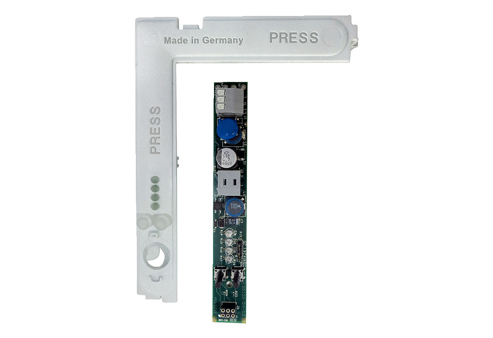 PL ABDE ECA 100 ipro F/H/B IM0018795.PNG Platine mit Elektronikabdeckung als Ersatzteil für verschiedene Kleinraumventilatoren der Gruppe ECA 100 ipro